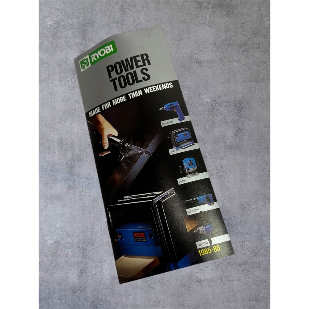 Ryobi Power Tools Catalog 1985-86 Vintage Booklet Blue Series